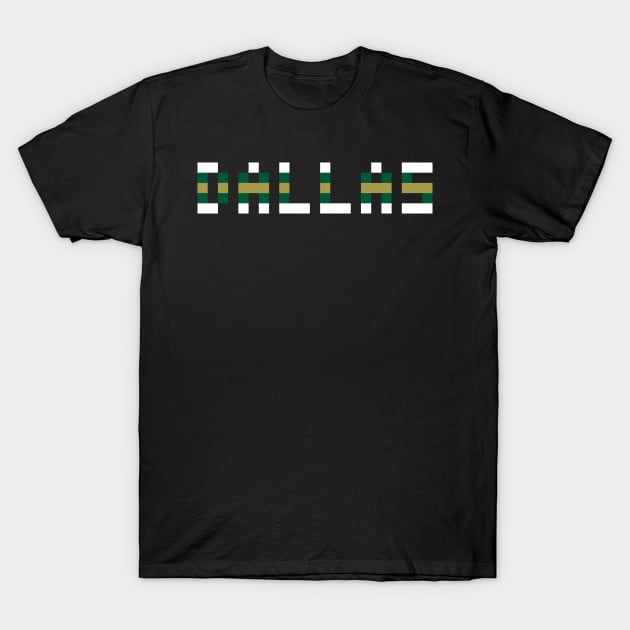 Pixel Hockey City Dallas 1999 Retro T-Shirt by gkillerb